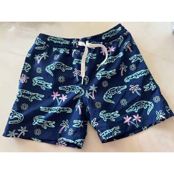 Chubbies neon alligator trunks swim board shorts, boy size 6/7 - Picture 1 of 3